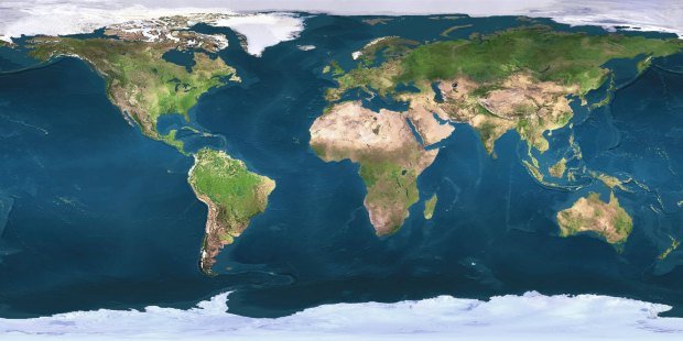 NASA longitude latitude world map